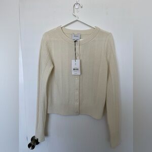 Reformation Never Worn Wool Cardigan—Lemon Ice, Size Small